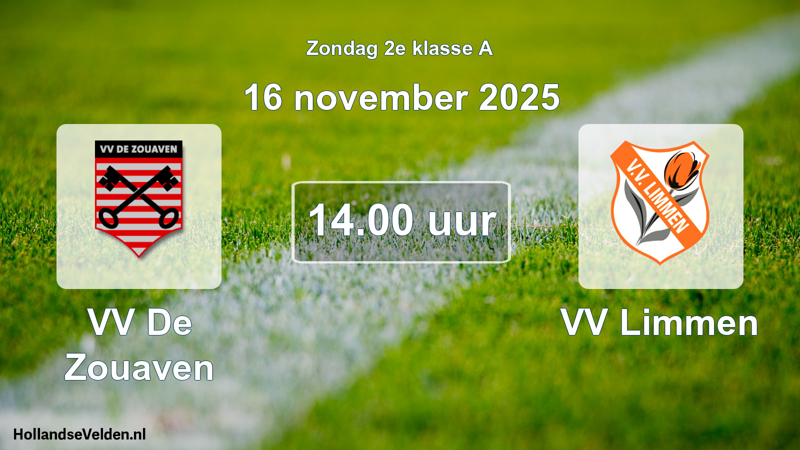 Scheduled Match: VV De Zouaven - VV Limmen (16 November 2025)