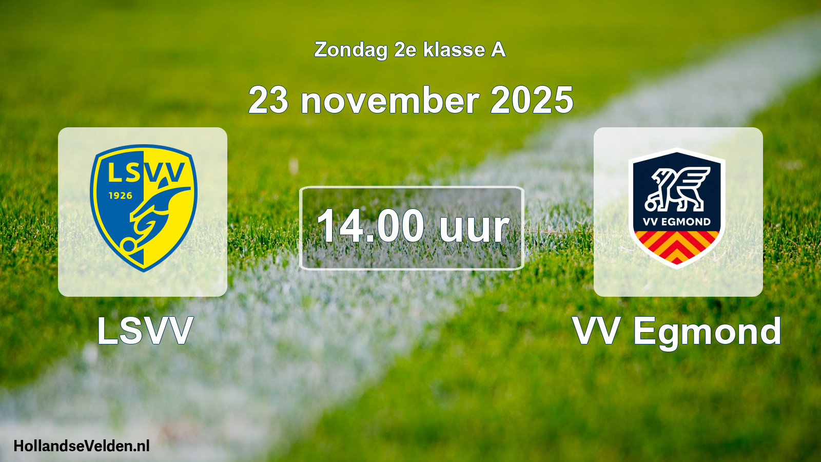 Scheduled Match: LSVV - VV Egmond (23 November 2025)