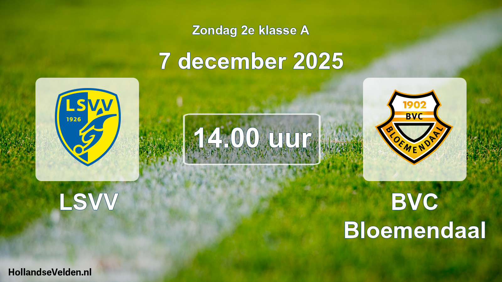 Scheduled Match: LSVV - BVC Bloemendaal (7 December 2025)