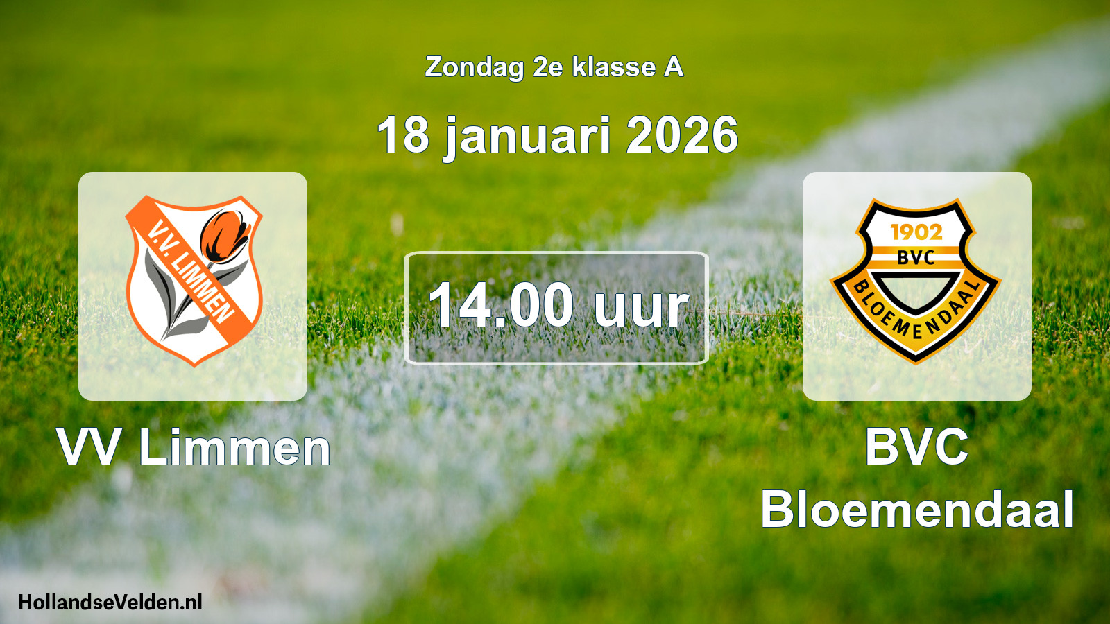 Scheduled Match: VV Limmen - BVC Bloemendaal (18 January 2026)