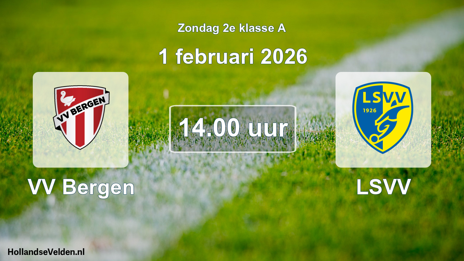 Scheduled Match: VV Bergen - LSVV (1 February 2026)