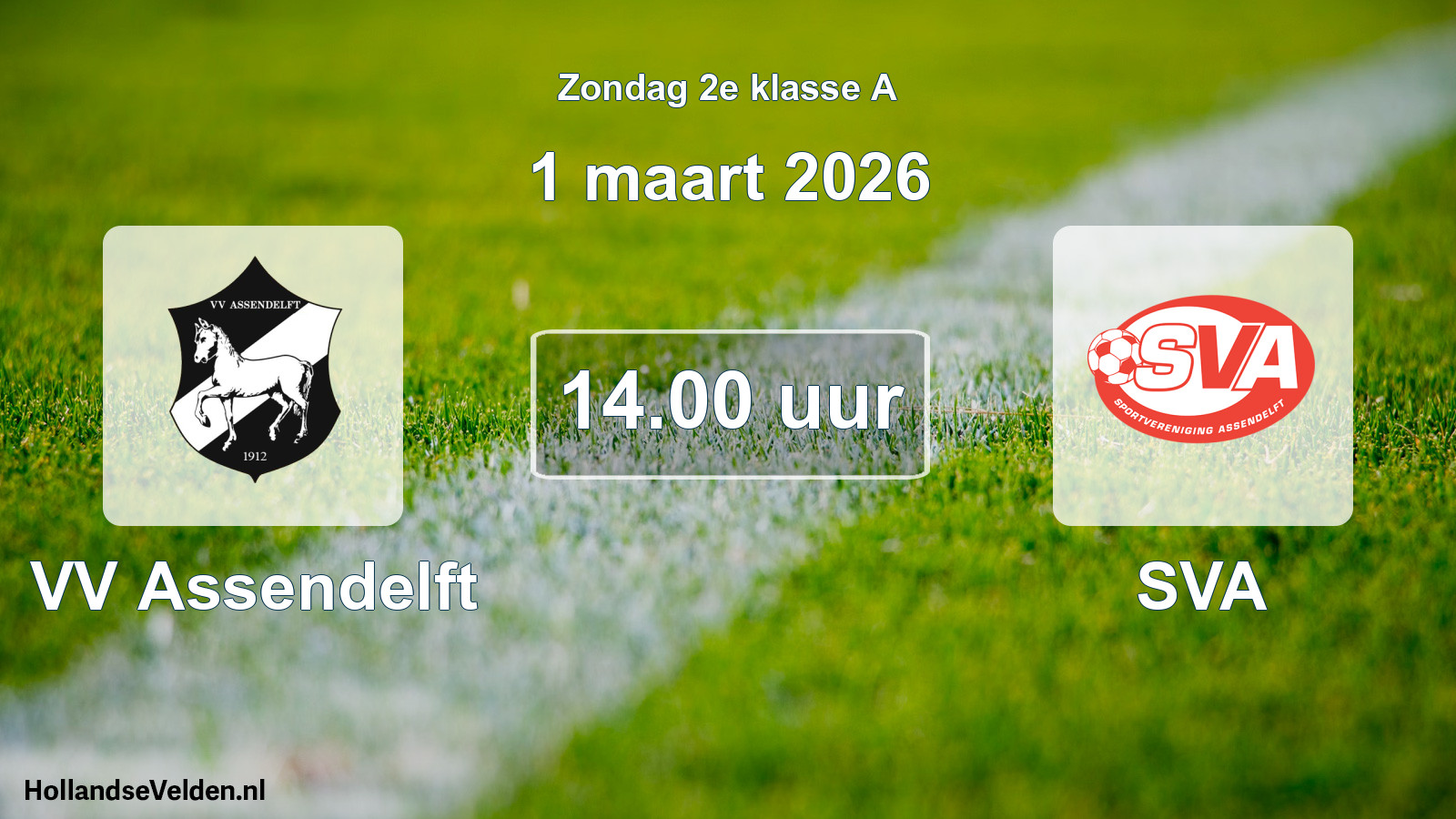 Scheduled Match: VV Assendelft - SVA (1 March 2026)
