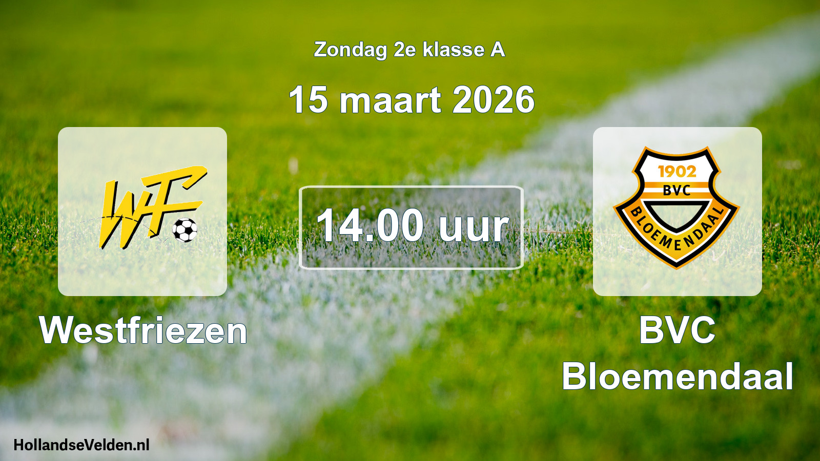 Scheduled Match: Westfriezen - BVC Bloemendaal (15 March 2026)