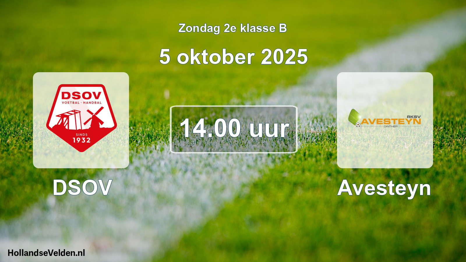 Geplande wedstrijd: DSOV - Avesteyn (5 oktober 2025)