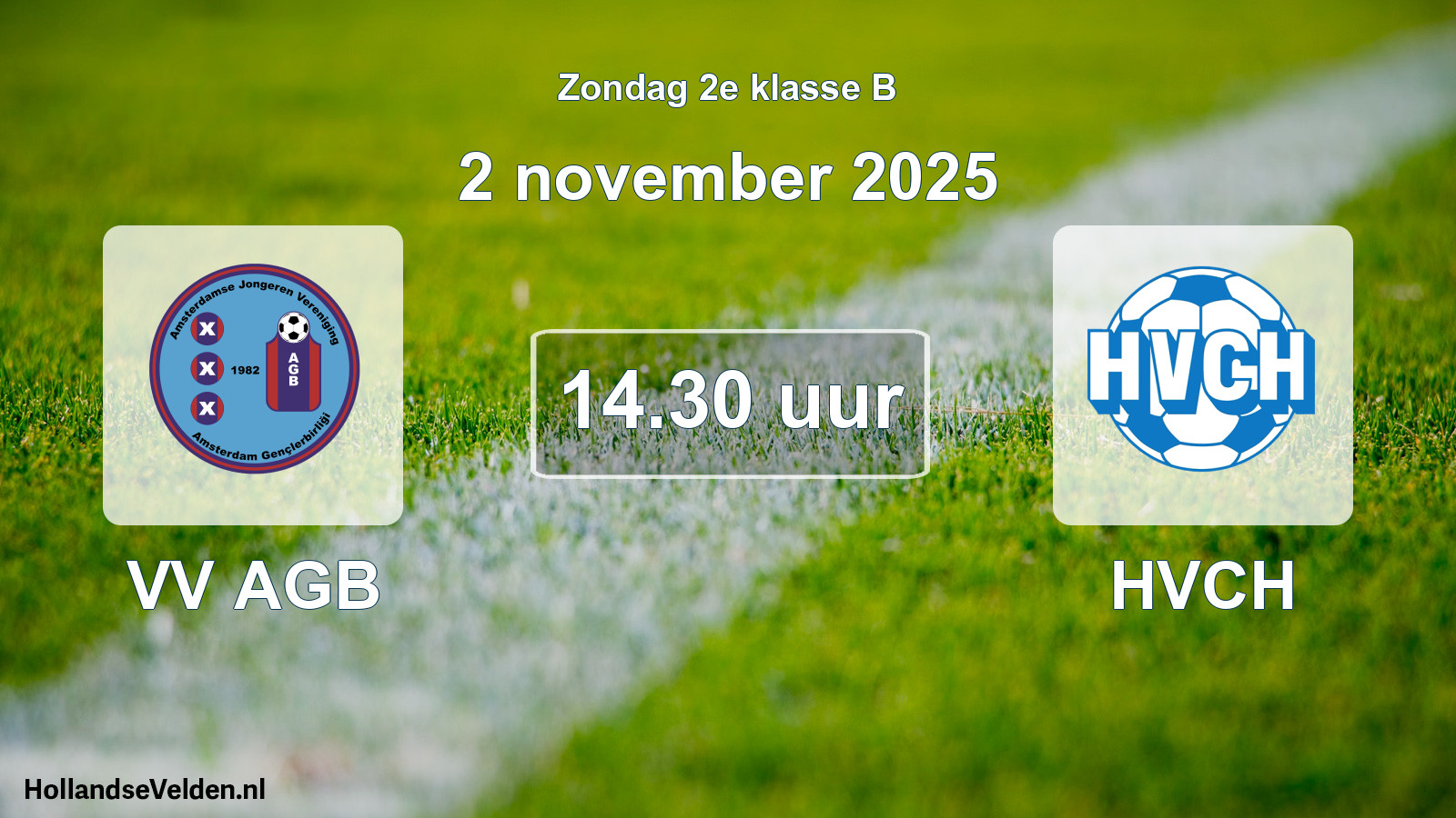 Scheduled Match: VV AGB - HVCH (2 November 2025)