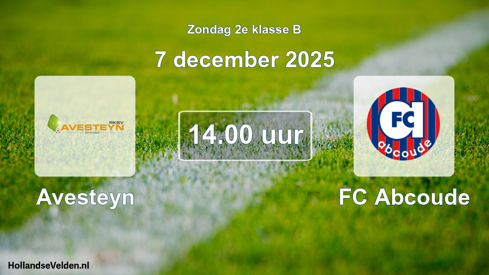 Scheduled Match: Avesteyn - FC Abcoude (7 December 2025)