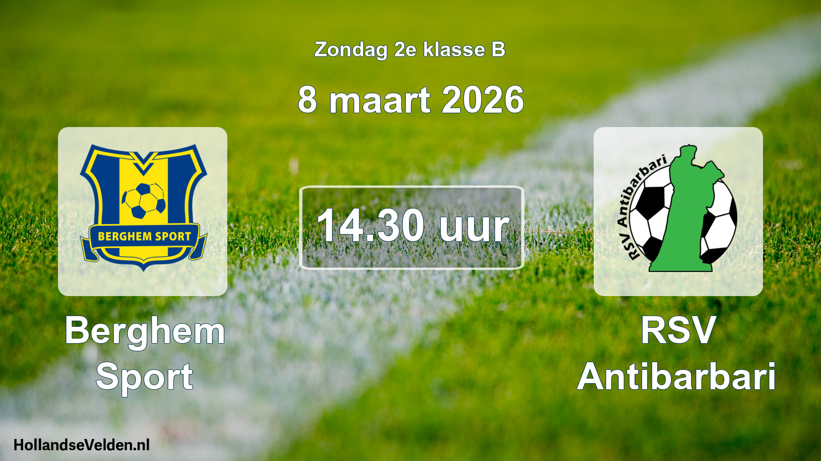 Scheduled Match: Berghem Sport - RSV Antibarbari (8 March 2026)