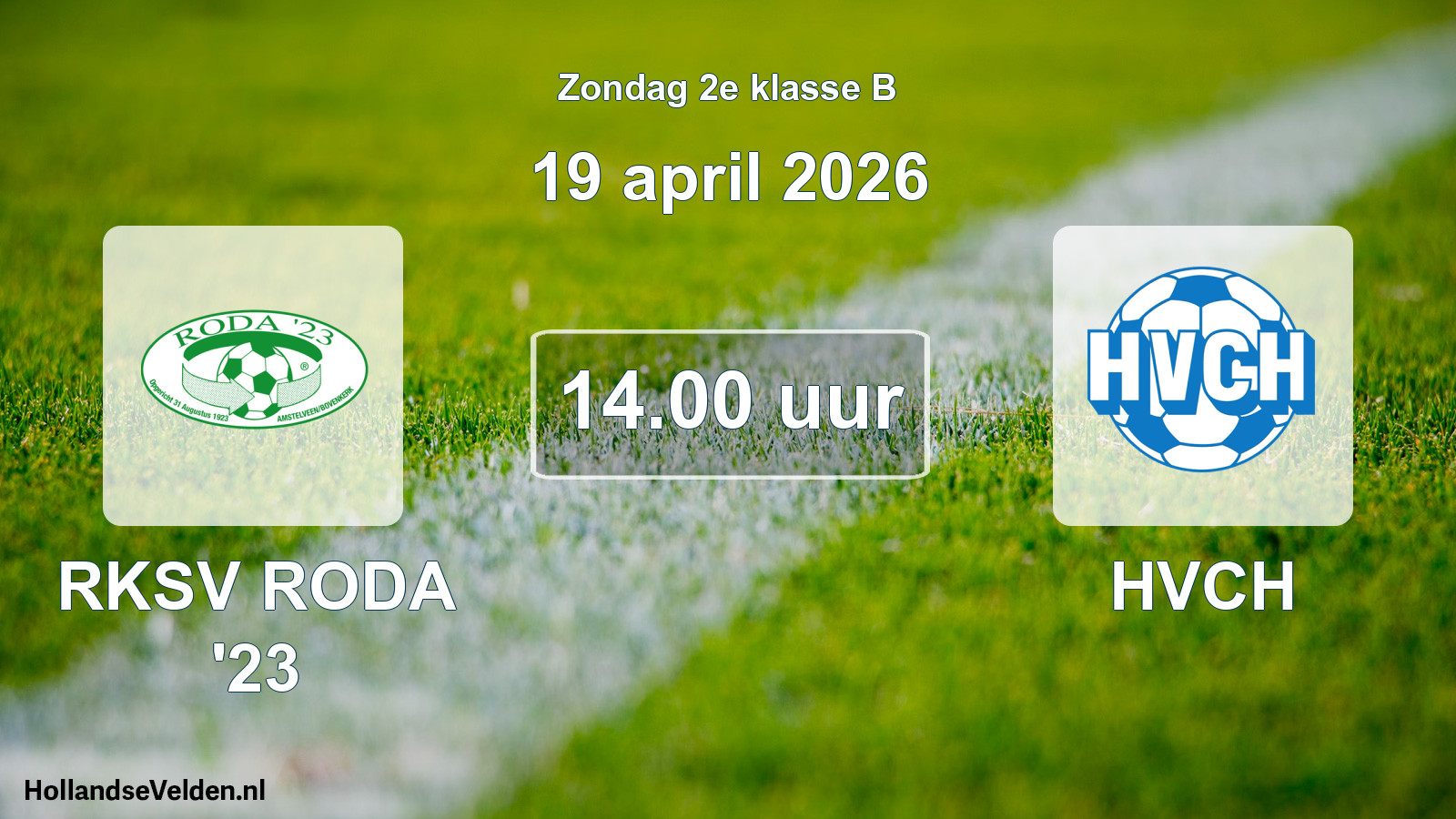 Scheduled Match: RKSV RODA '23 - HVCH (19 April 2026)