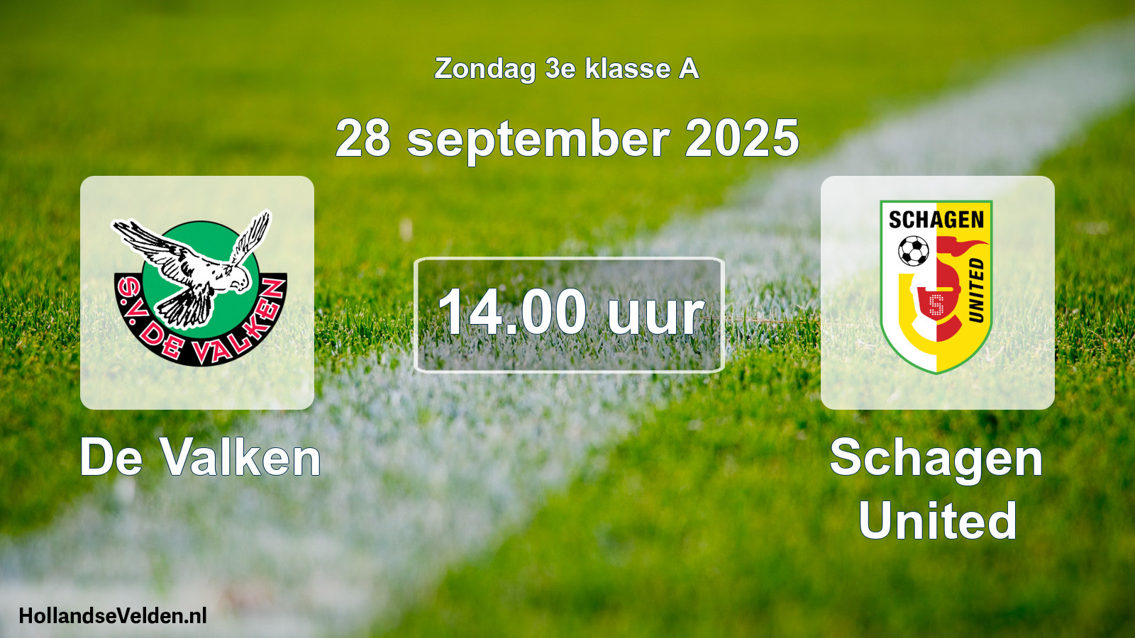 Scheduled Match: De Valken - Schagen United (28 September 2025)