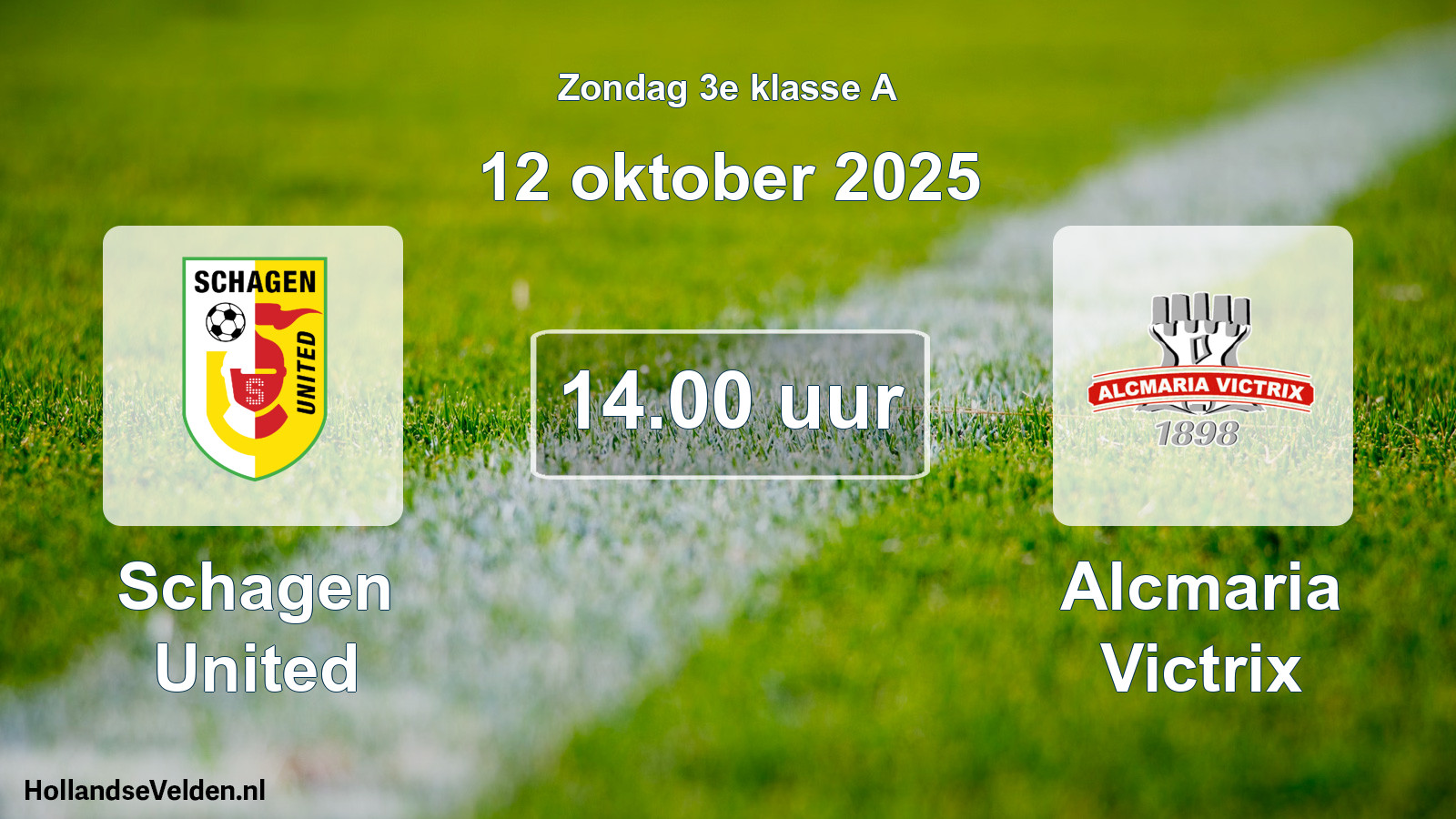Scheduled Match: Schagen United - Alcmaria Victrix (12 October 2025)