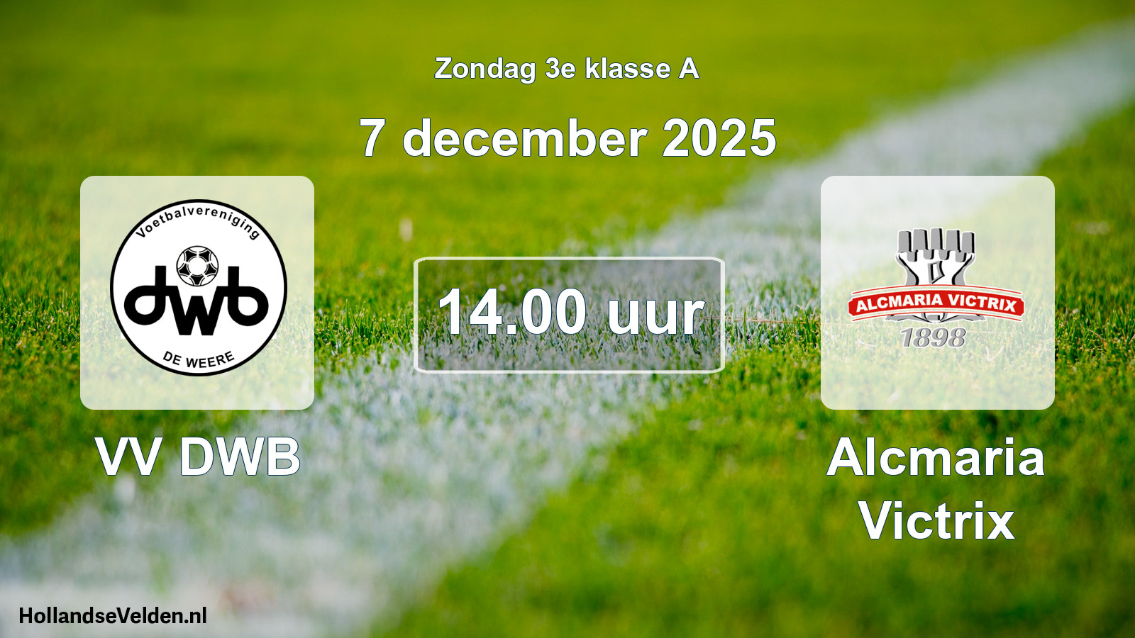 Scheduled Match: VV DWB - Alcmaria Victrix (7 December 2025)