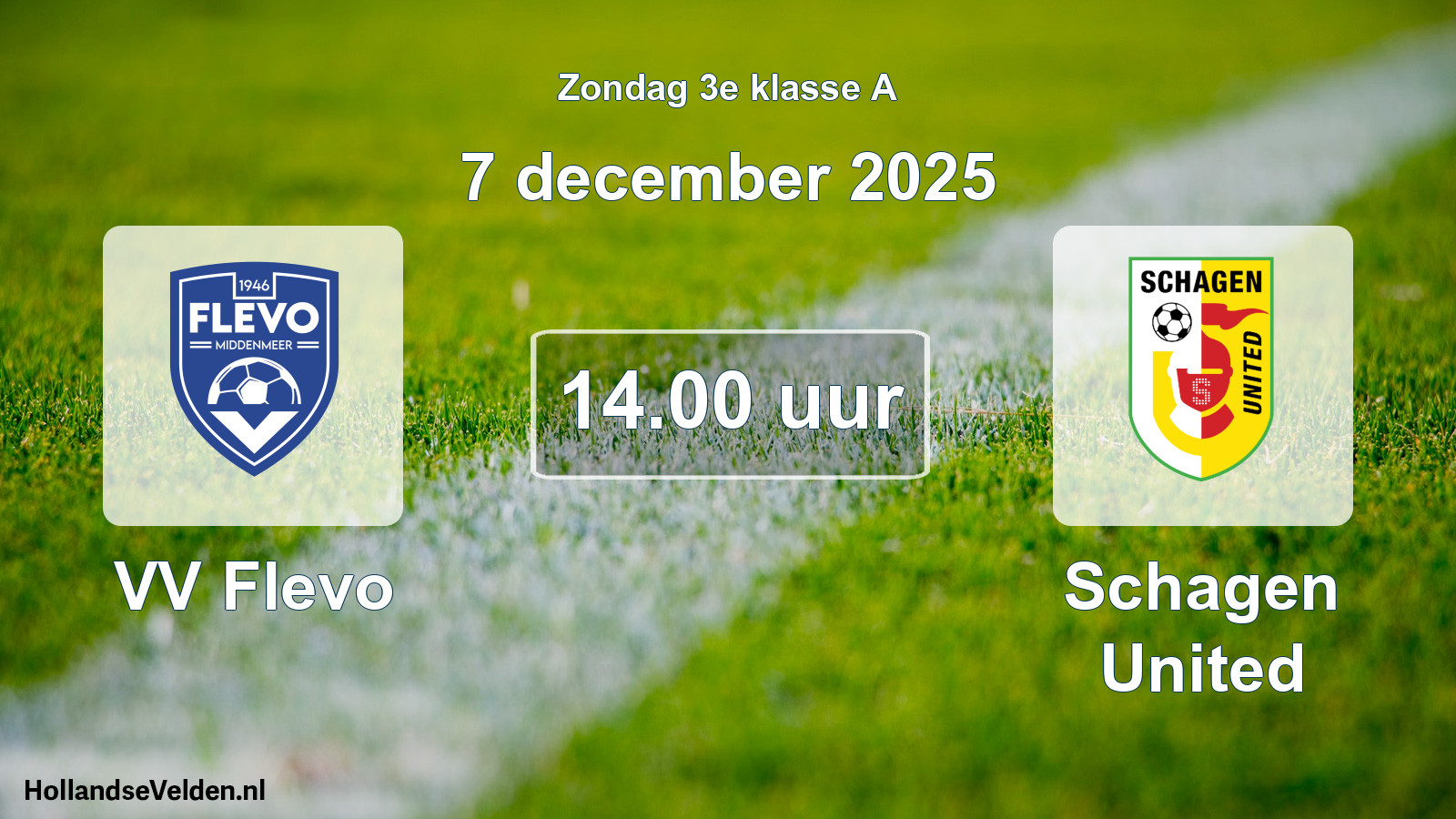 Scheduled Match: VV Flevo - Schagen United (7 December 2025)
