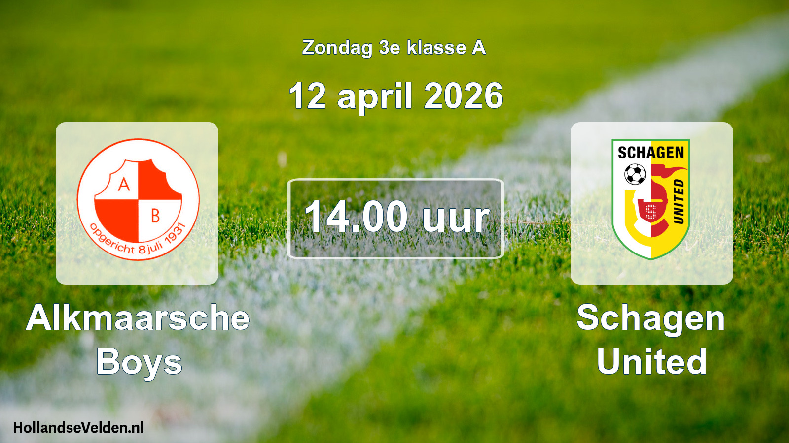 Scheduled Match: Alkmaarsche Boys - Schagen United (12 April 2026)