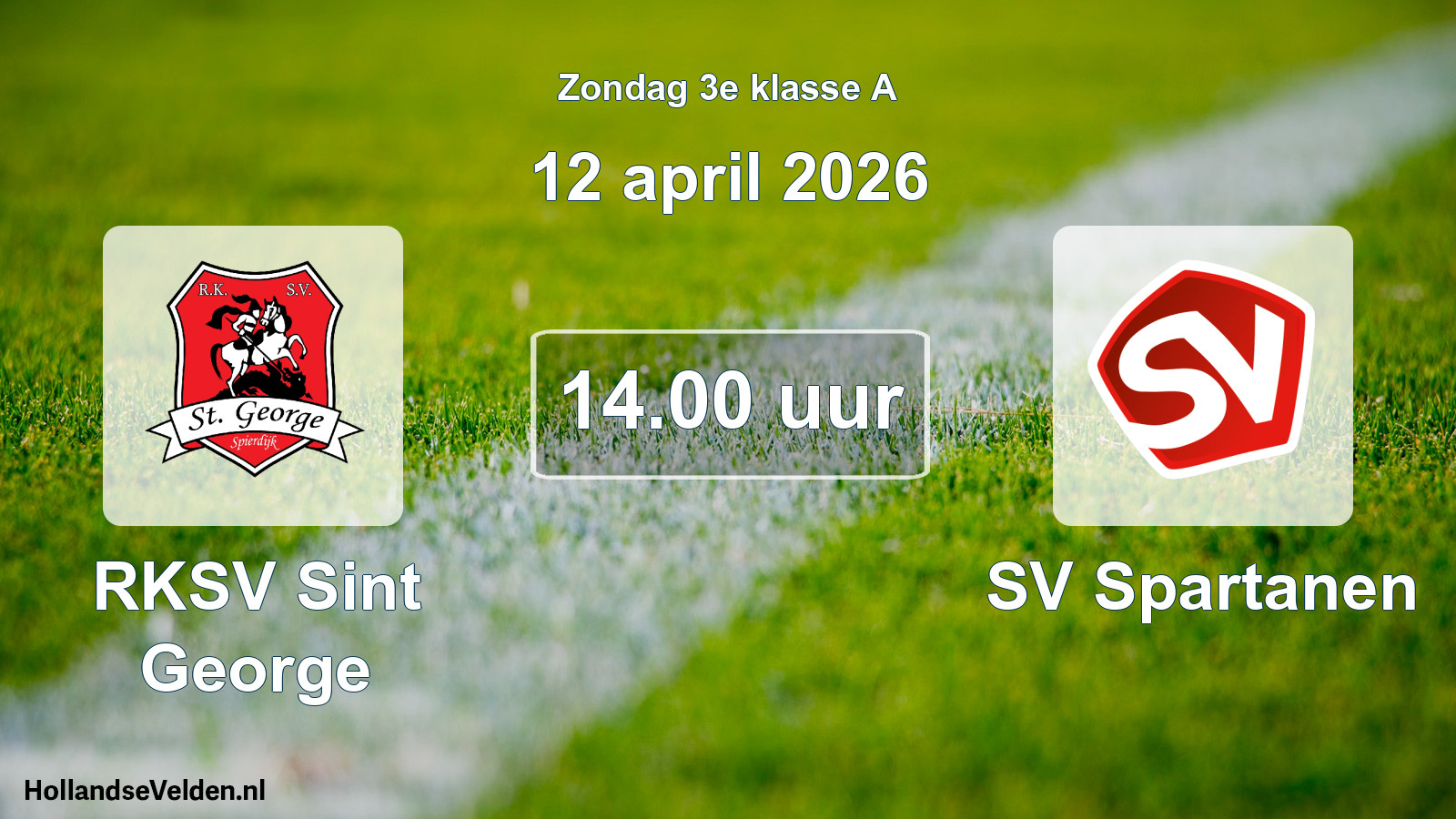 Scheduled Match: RKSV Sint George - SV Spartanen (12 April 2026)