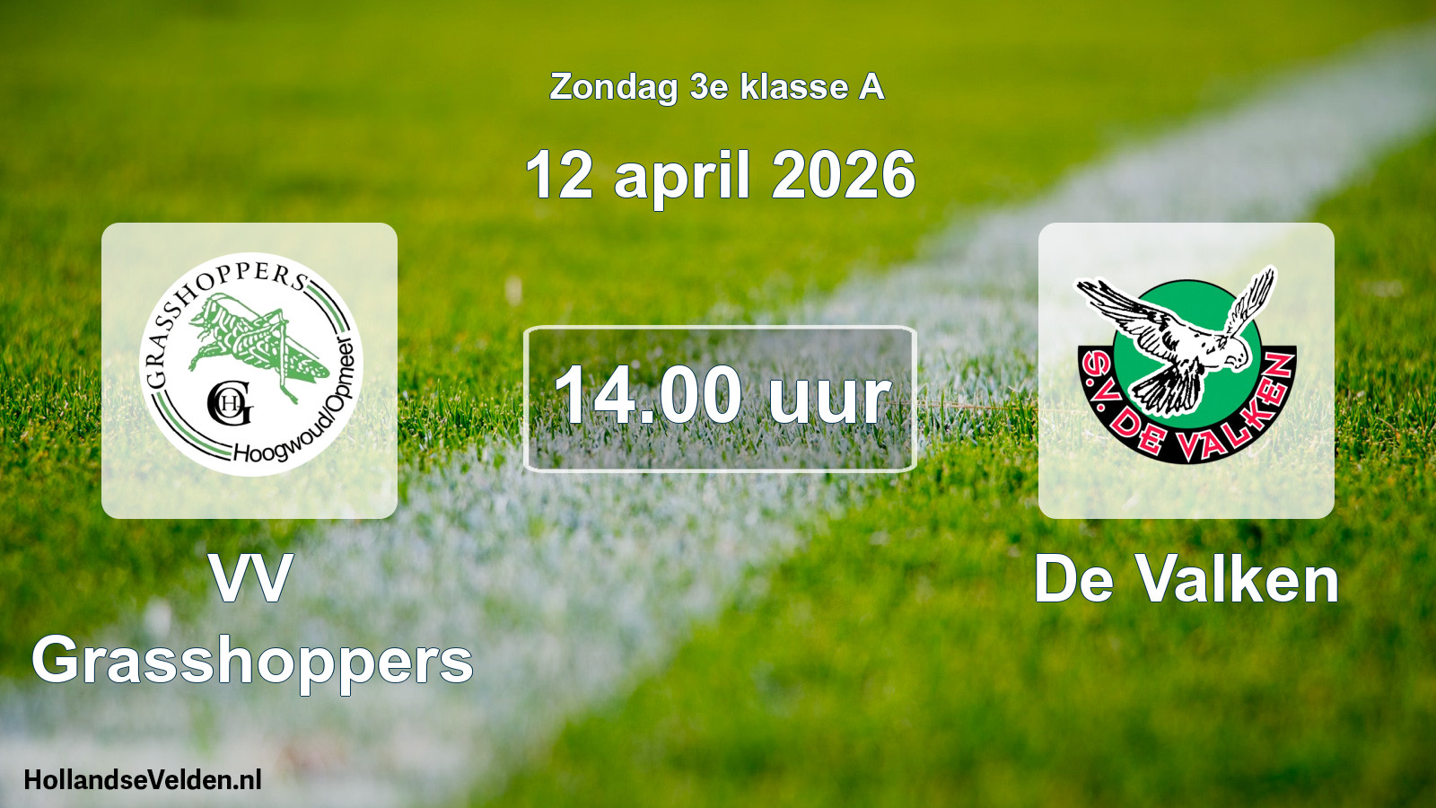 Scheduled Match: VV Grasshoppers - De Valken (12 April 2026)