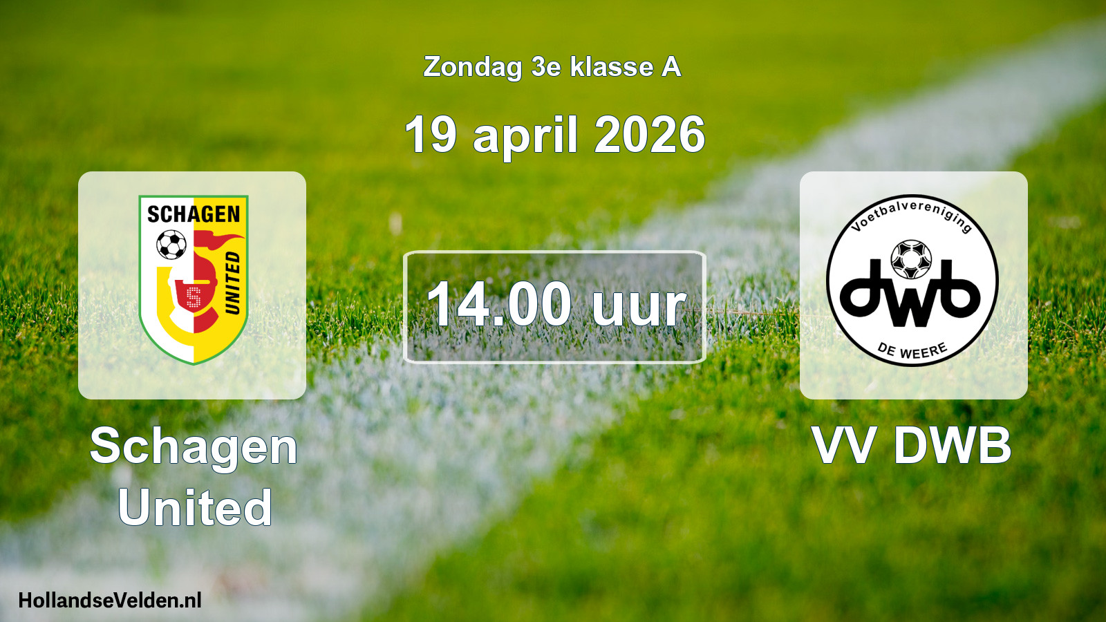 Scheduled Match: Schagen United - VV DWB (19 April 2026)