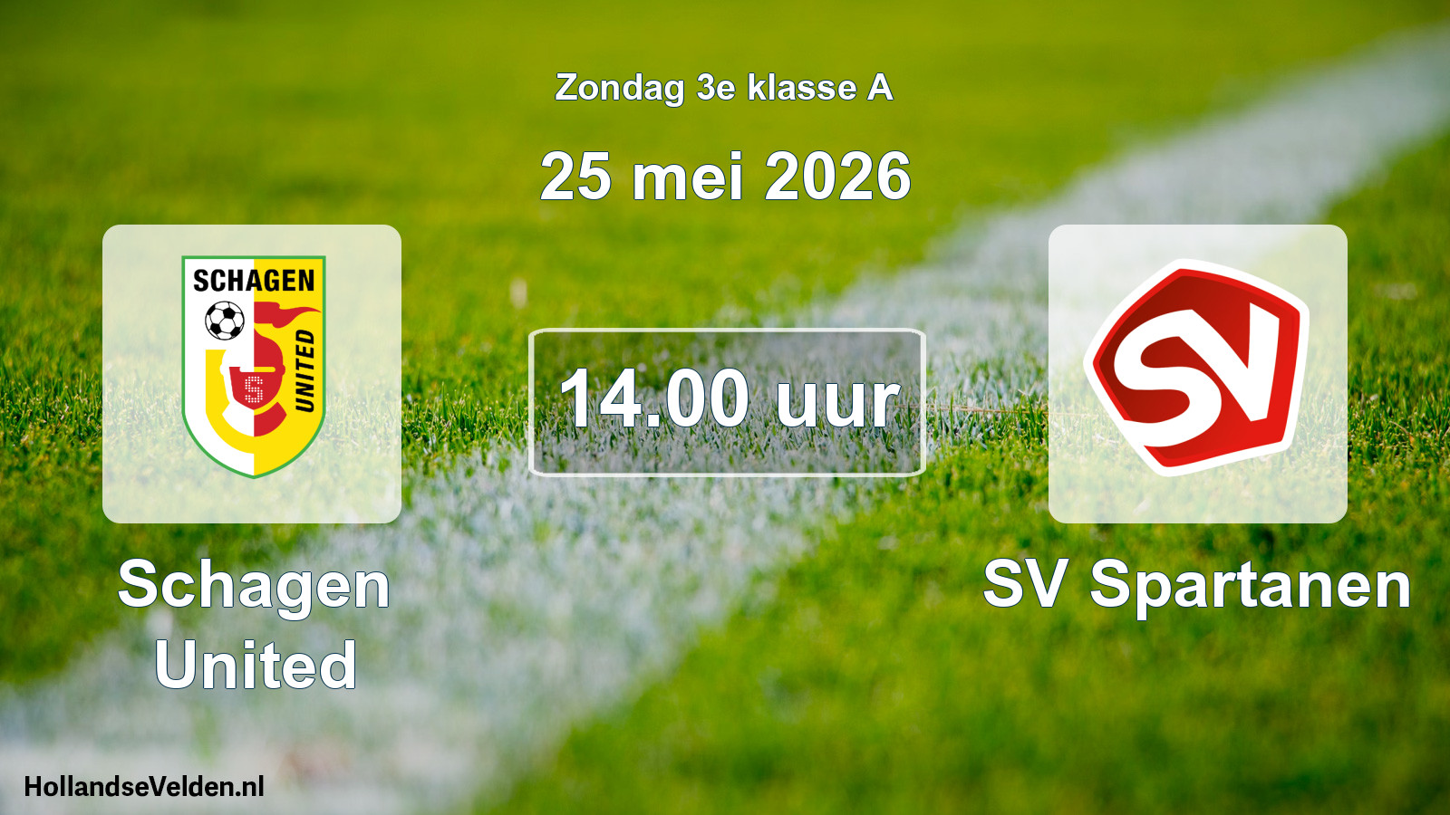 Scheduled Match: Schagen United - SV Spartanen (25 May 2026)