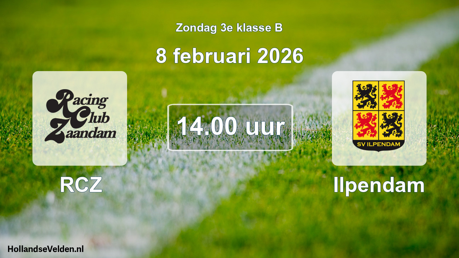 Scheduled Match: RCZ - Ilpendam (8 February 2026)