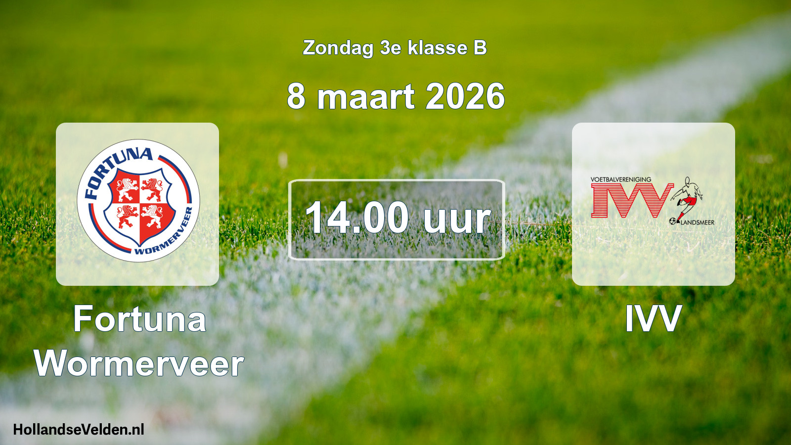 Scheduled Match: Fortuna Wormerveer - IVV (8 March 2026)