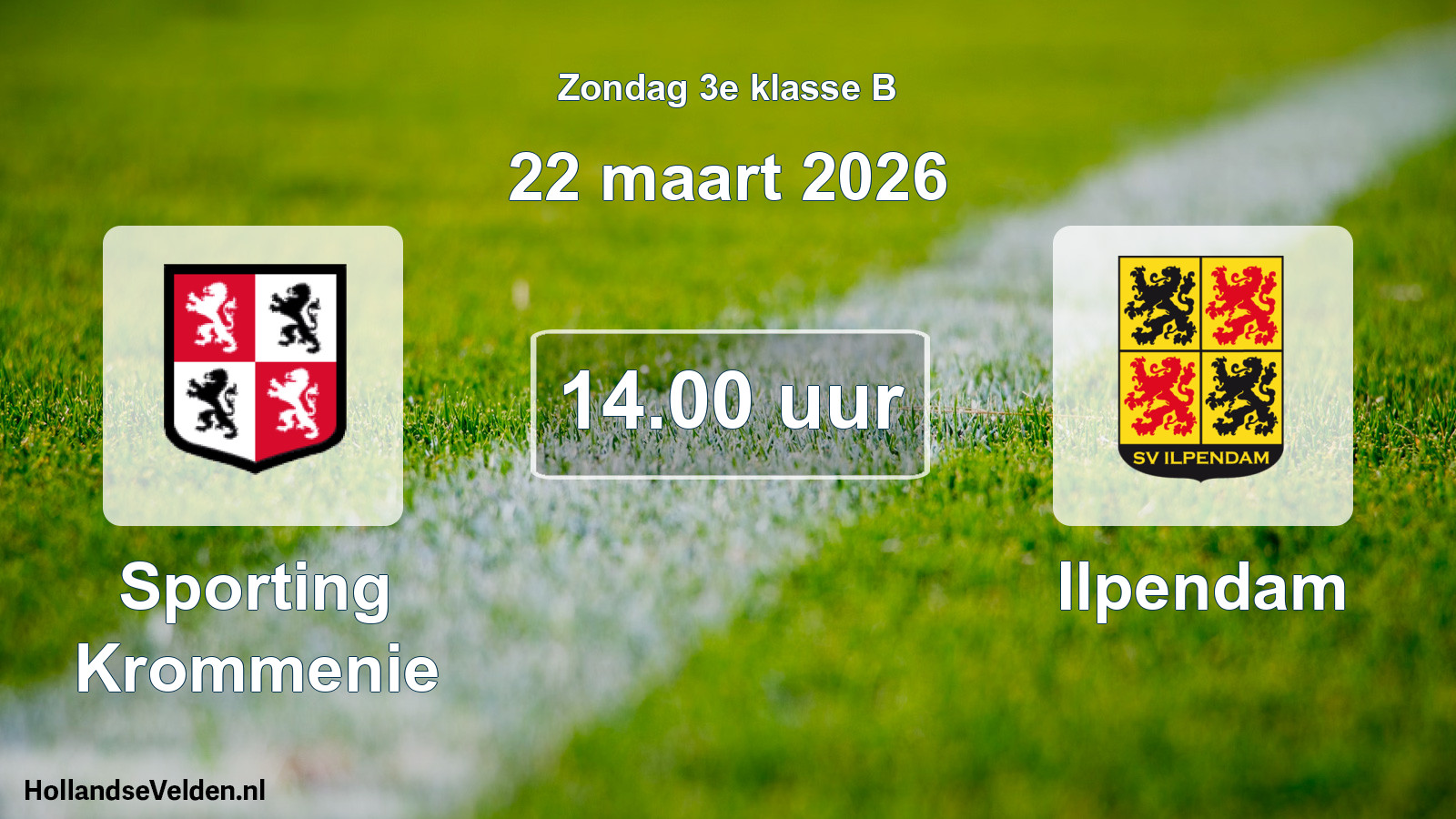 Scheduled Match: Sporting Krommenie - Ilpendam (22 March 2026)