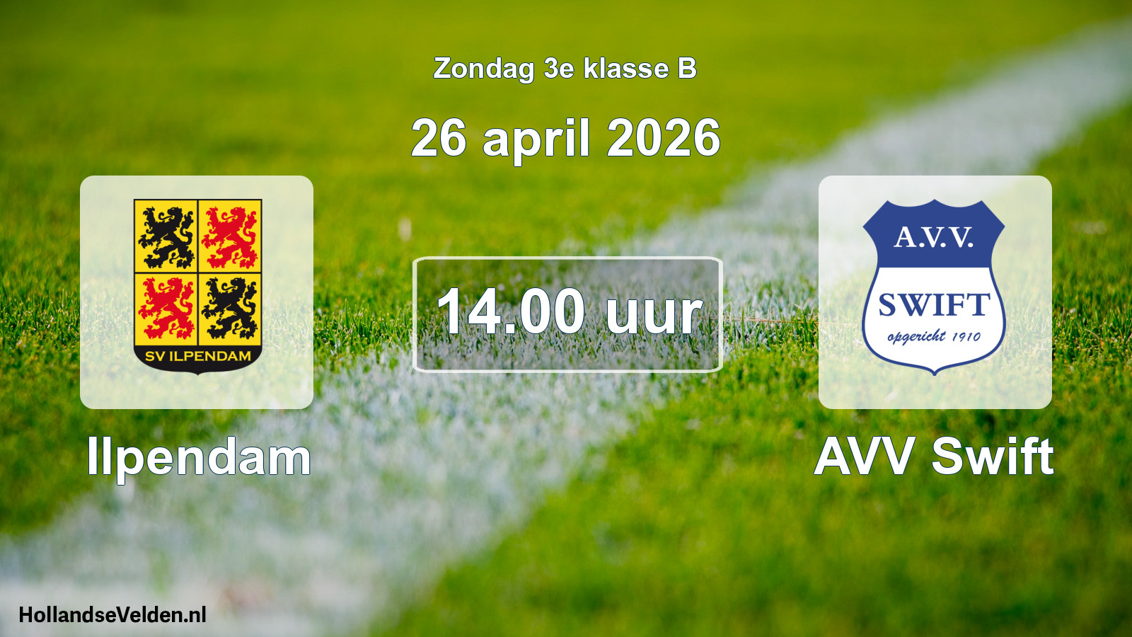 Scheduled Match: Ilpendam - AVV Swift (26 April 2026)