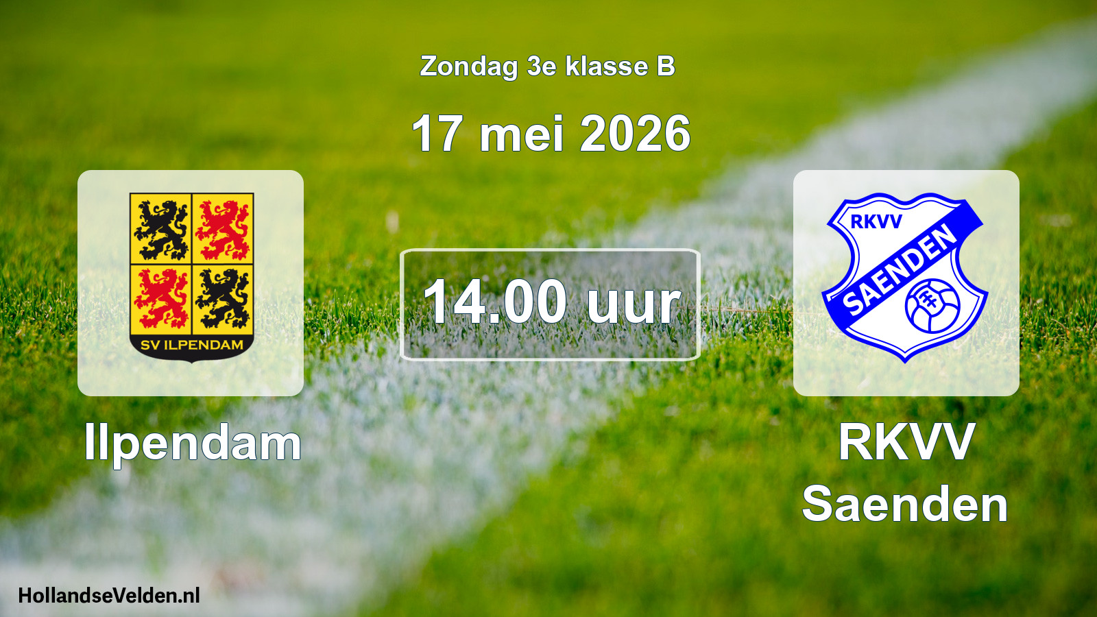 Scheduled Match: Ilpendam - RKVV Saenden (17 May 2026)