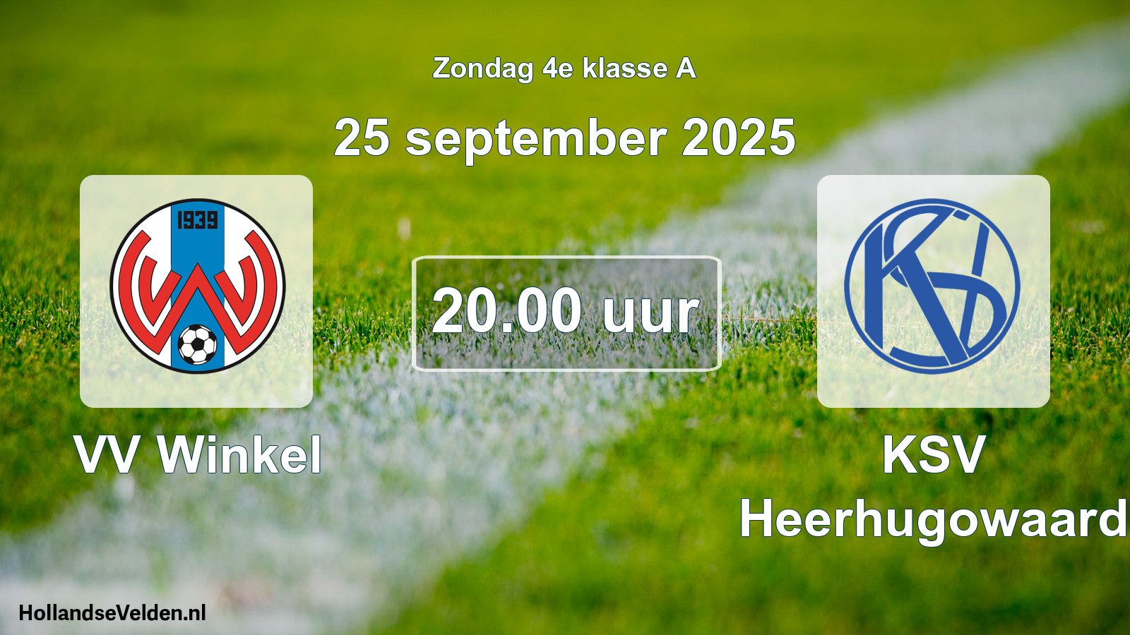 Scheduled Match: VV Winkel - KSV Heerhugowaard (25 September 2025)