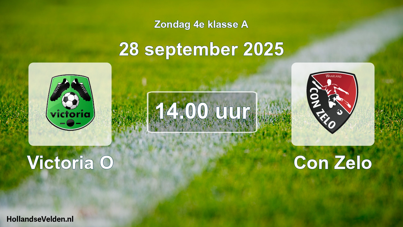Geplande wedstrijd: Victoria O - Con Zelo (28 september 2025)