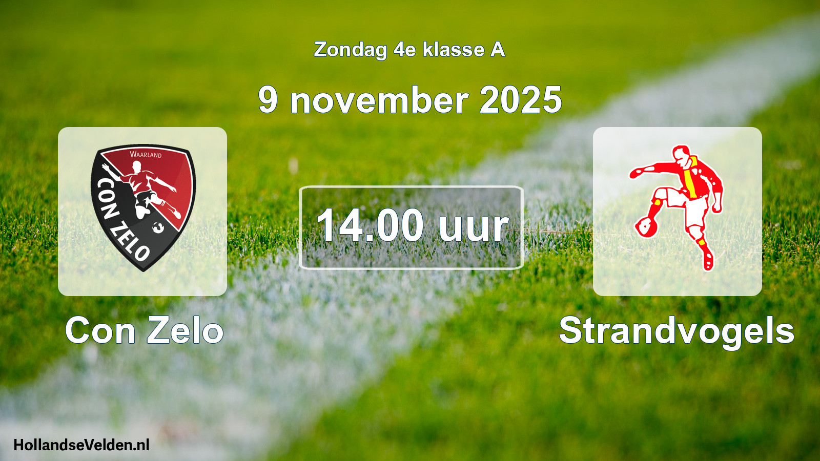 Scheduled Match: Con Zelo - Strandvogels (9 November 2025)