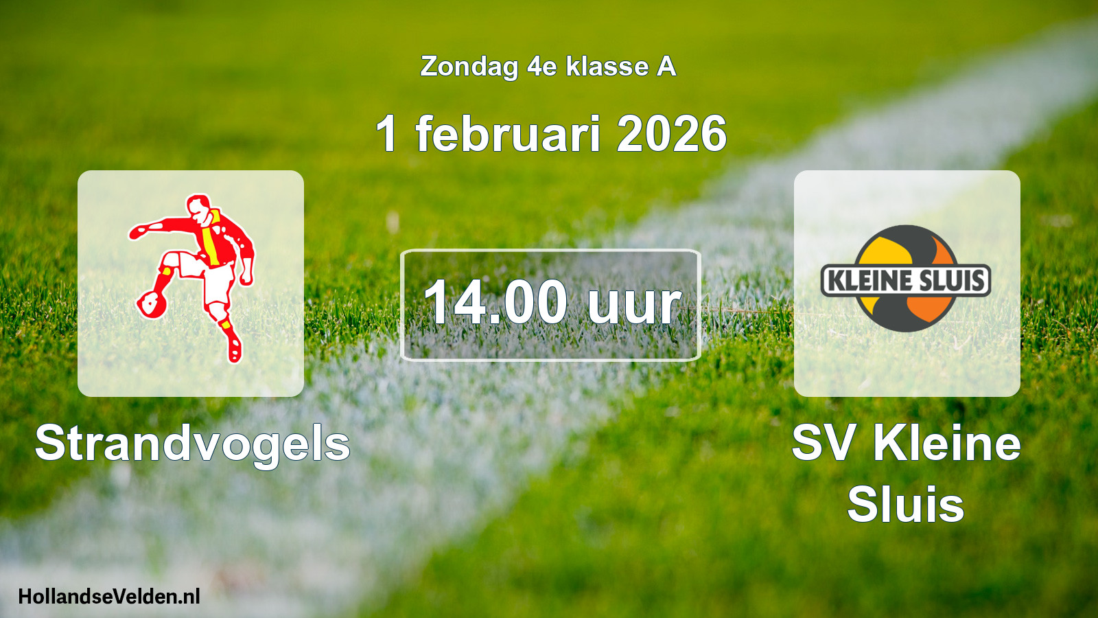 Geplande wedstrijd: Strandvogels - SV Kleine Sluis (1 februari 2026)