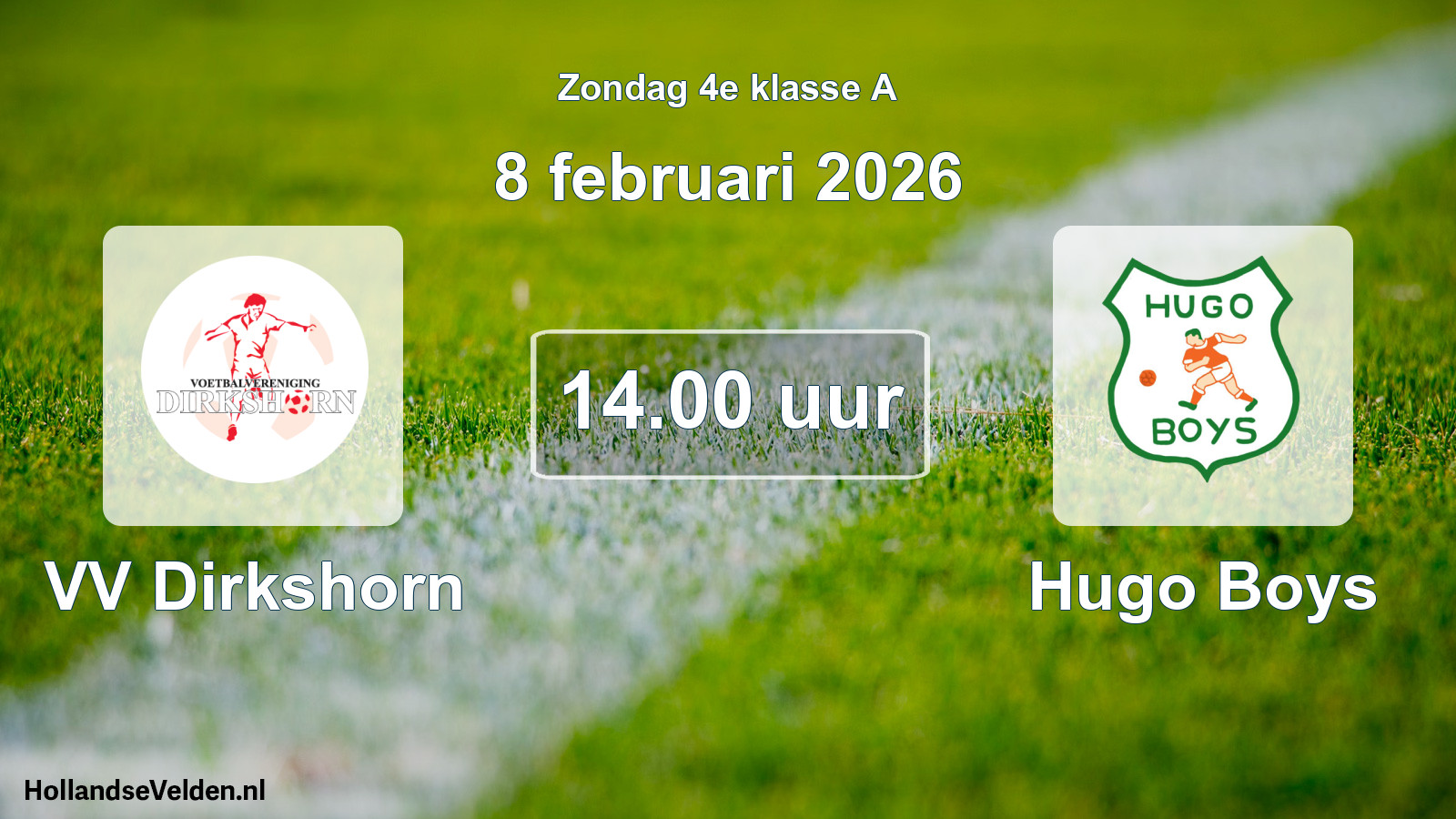 Scheduled Match: VV Dirkshorn - Hugo Boys (8 February 2026)