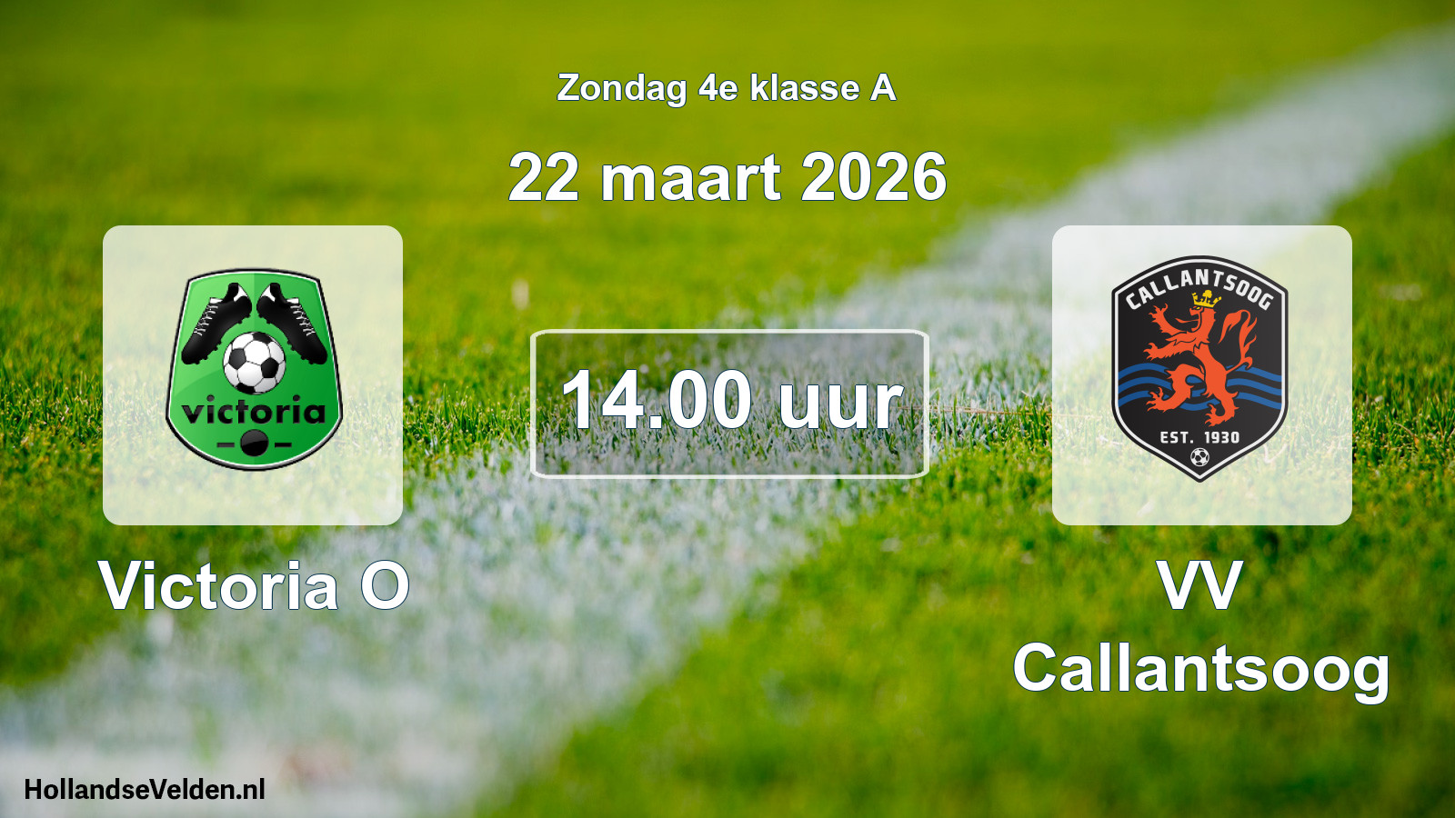 Geplande wedstrijd: Victoria O - VV Callantsoog (22 maart 2026)
