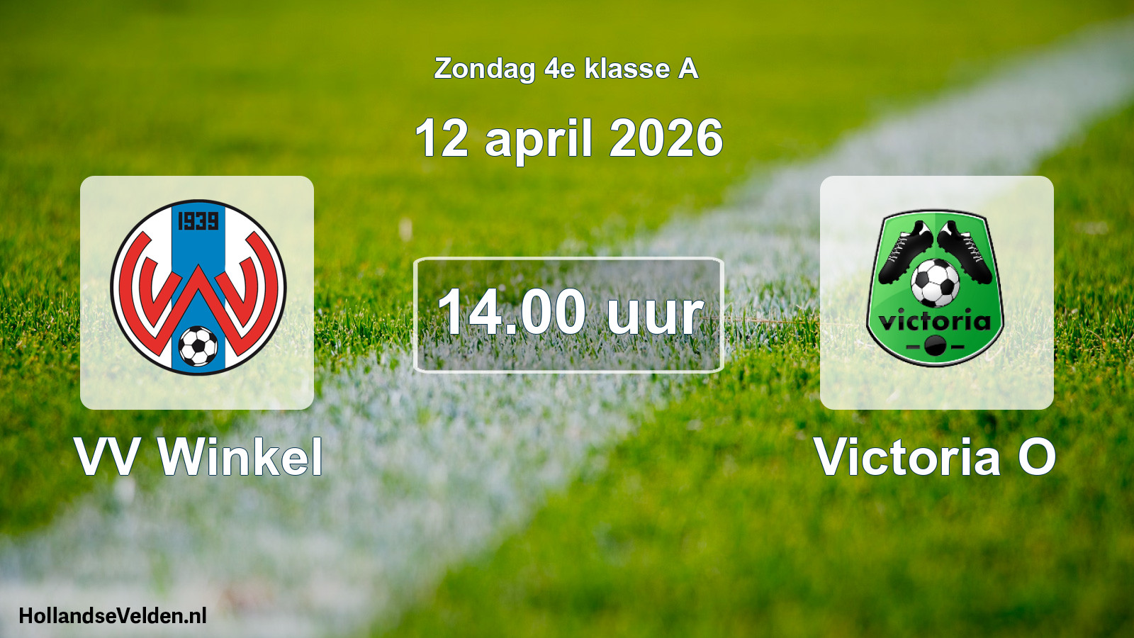 Scheduled Match: VV Winkel - Victoria O (12 April 2026)