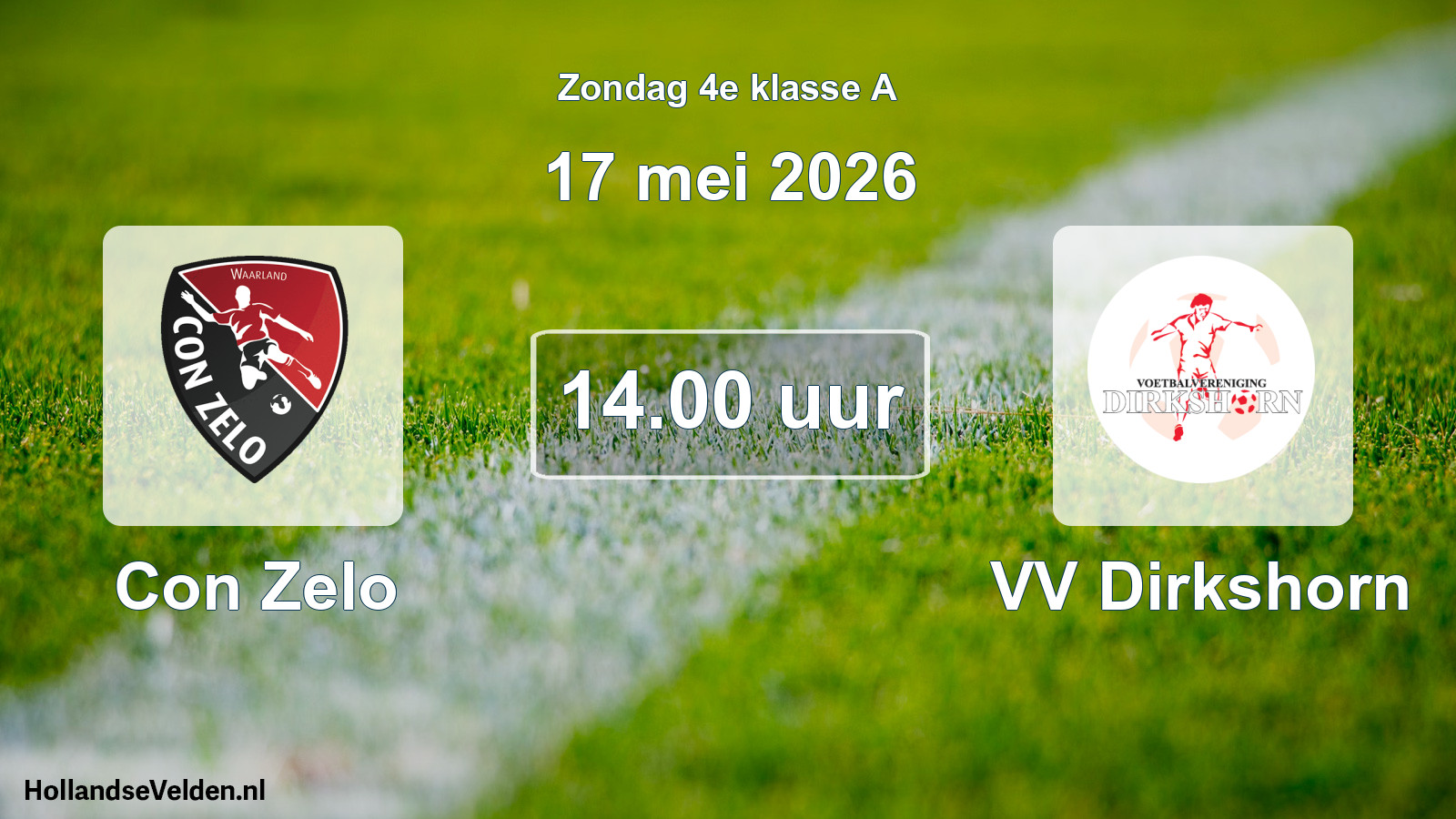 Scheduled Match: Con Zelo - VV Dirkshorn (17 May 2026)