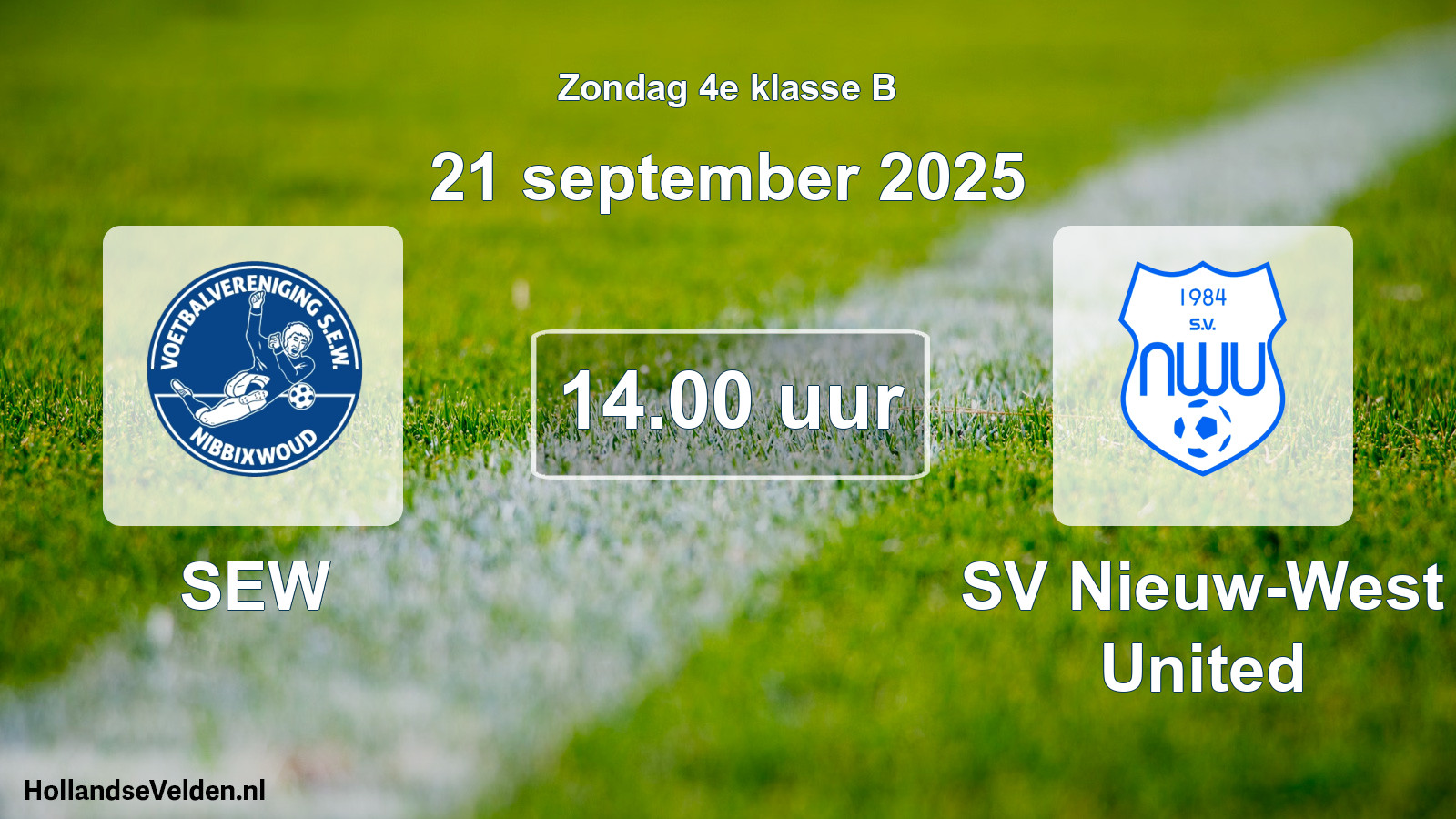 Scheduled Match: SEW - SV Nieuw-West United (21 September 2025)