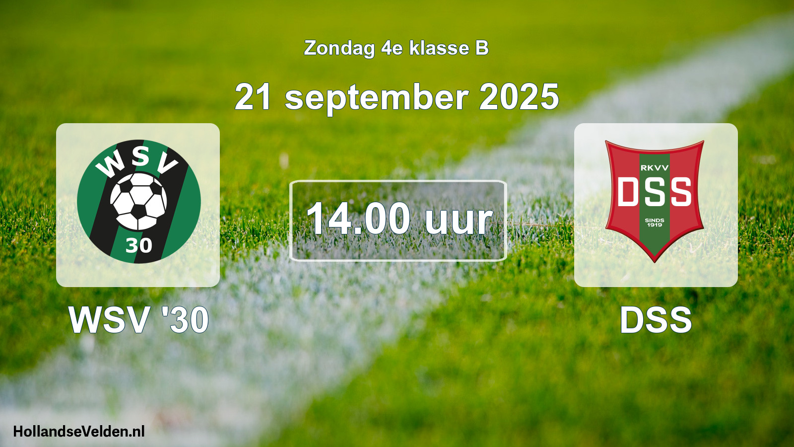 Scheduled Match: WSV '30 - DSS (21 September 2025)