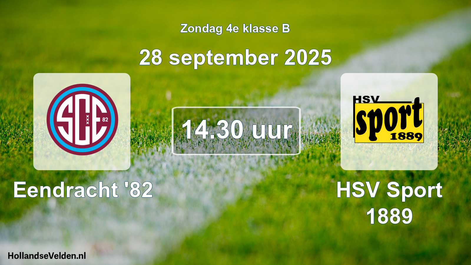 Scheduled Match: Eendracht '82 - HSV Sport 1889 (28 September 2025)