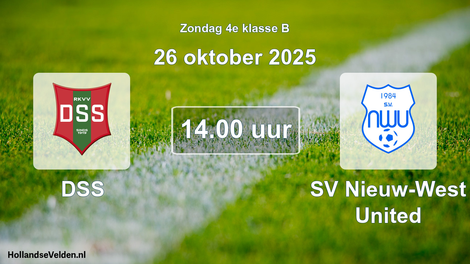 Scheduled Match: DSS - SV Nieuw-West United (26 October 2025)