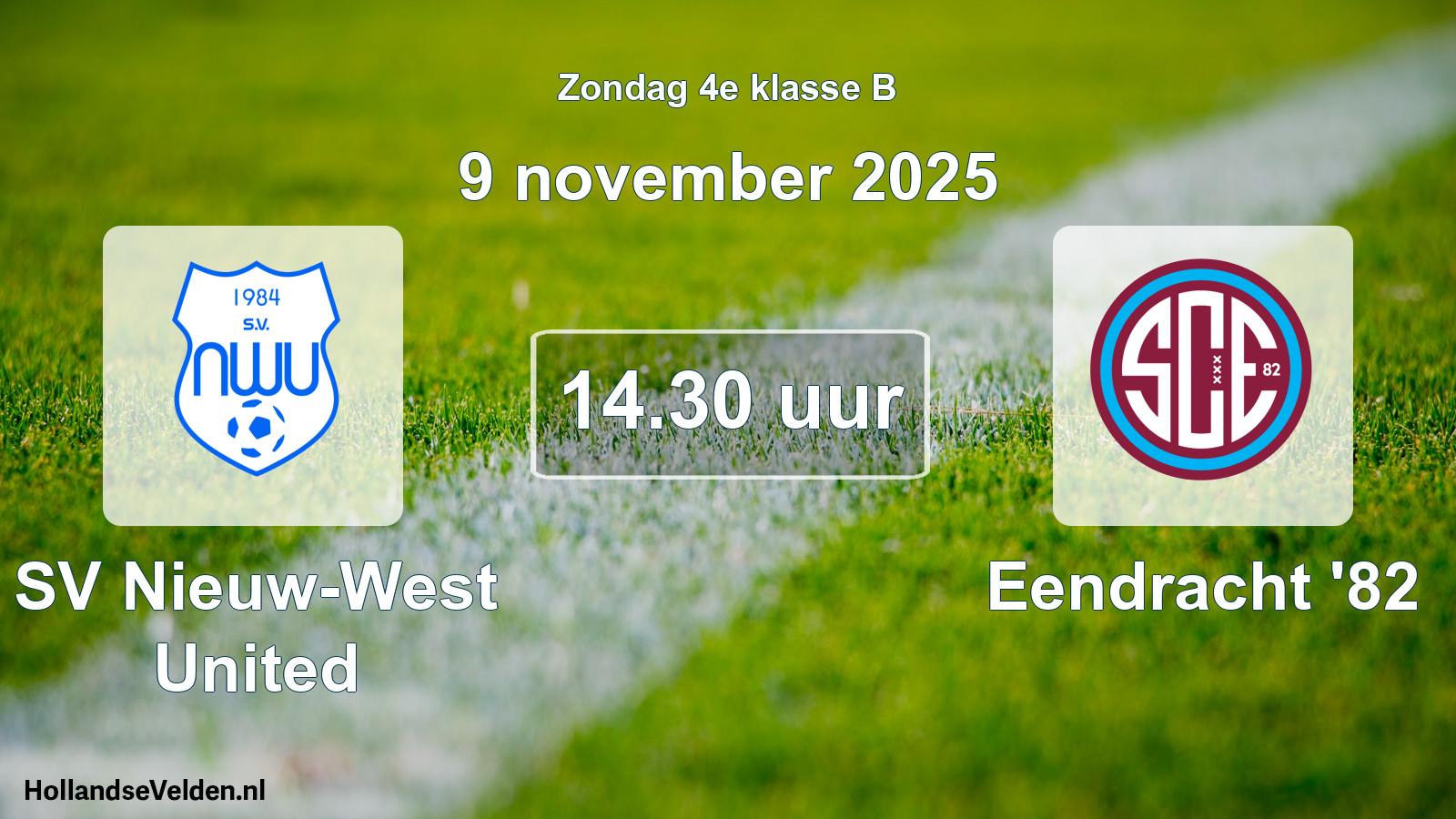 Scheduled Match: SV Nieuw-West United - Eendracht '82 (9 November 2025)