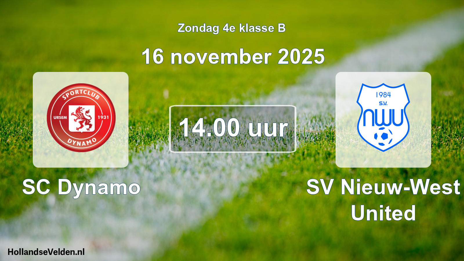 Scheduled Match: SC Dynamo - SV Nieuw-West United (16 November 2025)