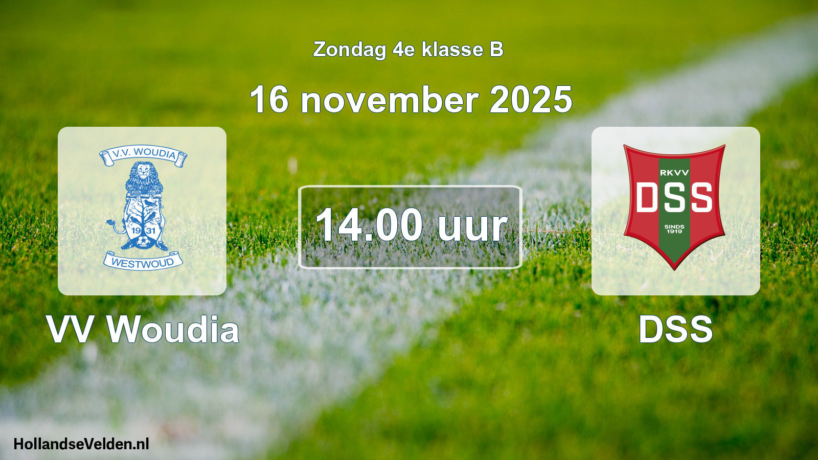 Scheduled Match: VV Woudia - DSS (16 November 2025)