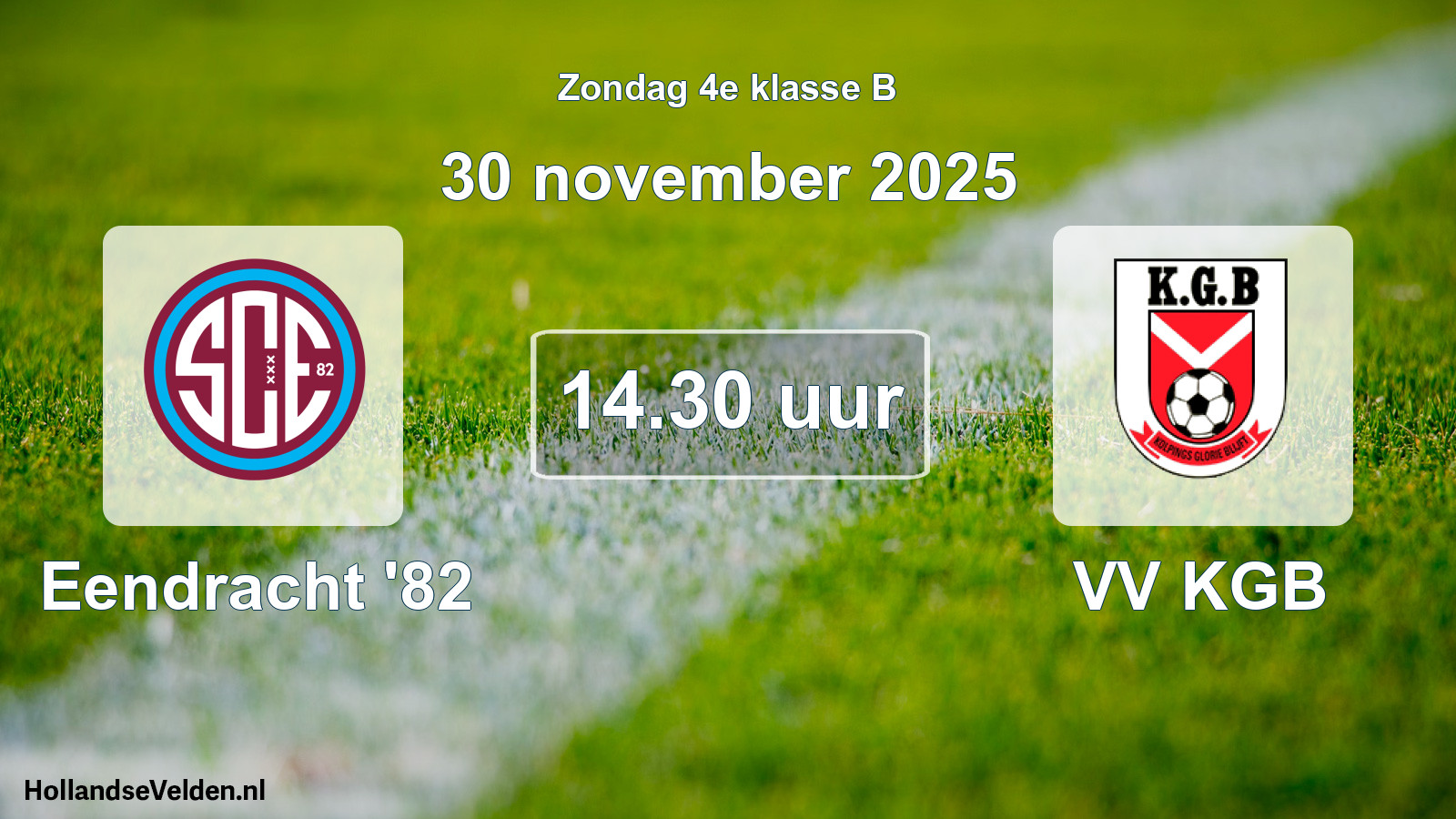 Scheduled Match: Eendracht '82 - VV KGB (30 November 2025)