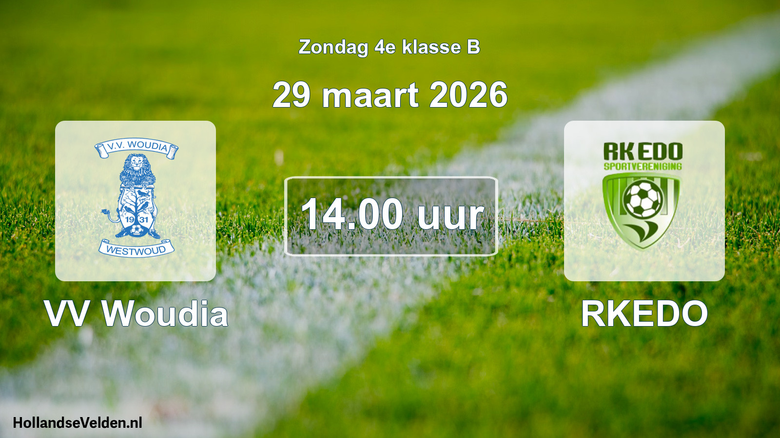Scheduled Match: VV Woudia - RKEDO (29 March 2026)