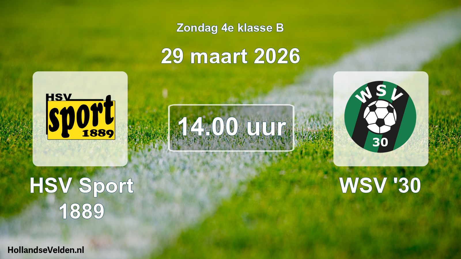 Scheduled Match: HSV Sport 1889 - WSV '30 (29 March 2026)