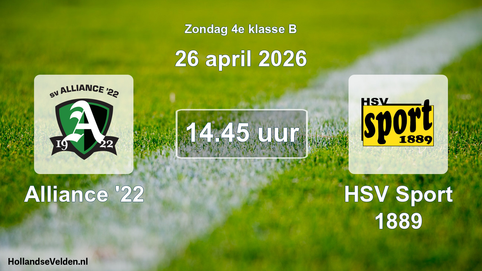 Scheduled Match: Alliance '22 - HSV Sport 1889 (26 April 2026)