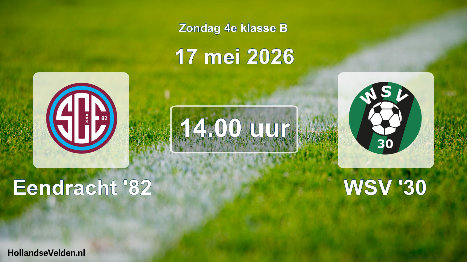 Geplande wedstrijd: Eendracht '82 - WSV '30 (17 mei 2026)