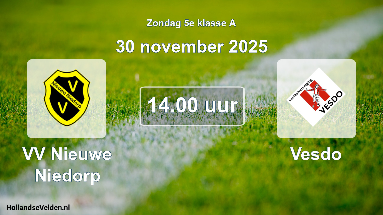 Scheduled Match: VV Nieuwe Niedorp - Vesdo (30 November 2025)