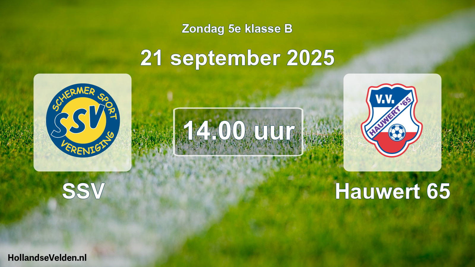 Scheduled Match: SSV - Hauwert 65 (21 September 2025)