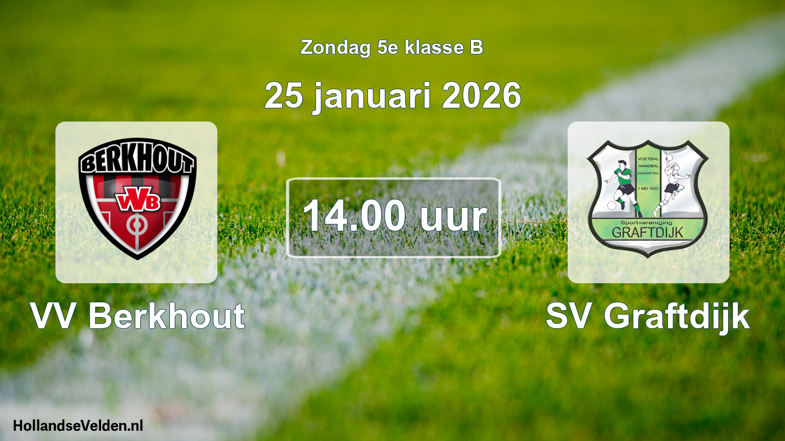 Scheduled Match: VV Berkhout - SV Graftdijk (25 January 2026)
