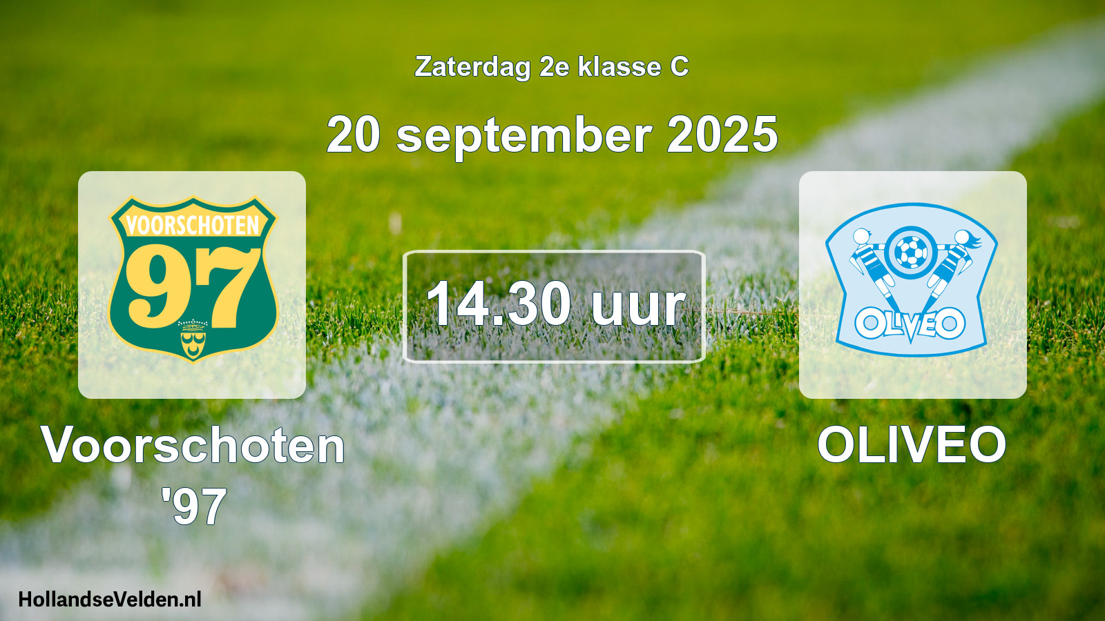 Geplande wedstrijd: Voorschoten '97 - OLIVEO (20 september 2025)